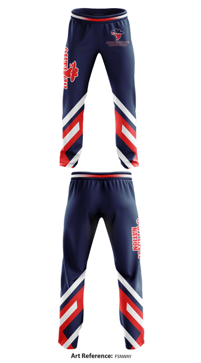Saugerties Outlaws Youth Football 64678196 Sweatpants - 1