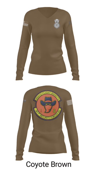 341 SFS 38548013 Women's Long Sleeve V-neck Shirt - 38