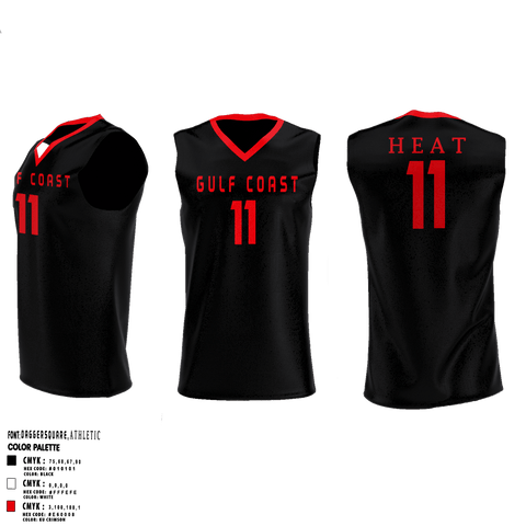 Mens Reversible Basketball Jersey, Gulf Coast Heat Basketball, Men's Basketball, Teamtime, Team time, sublimation, custom sports apparel, team uniforms, spirit wear, spiritwear, sports uniforms, custom shirts, team store, custom team store, fundraiser sports, apparel fundraiser