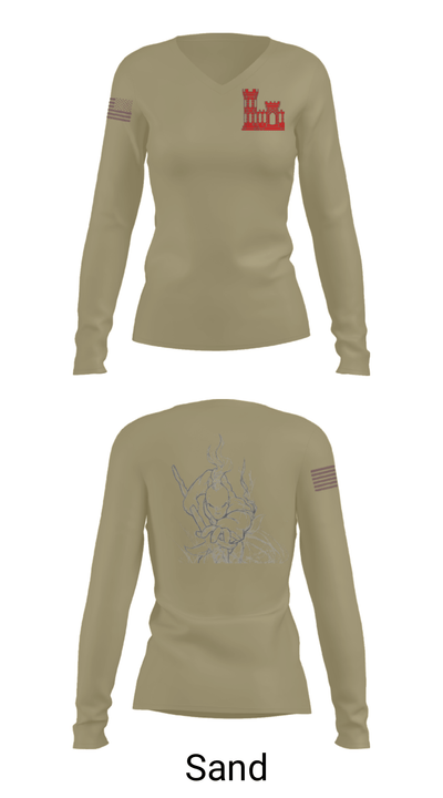 65th BEB 71723958 Women's Long Sleeve V-neck Shirt - 39