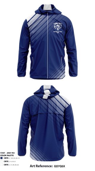 Windbreaker, Barringer High School Cheer, School Spirit Store, Teamtime, Team time, sublimation, custom sports apparel, team uniforms, spirit wear, spiritwear, sports uniforms, custom shirts, team store, custom team store, fundraiser sports, apparel fundraiser