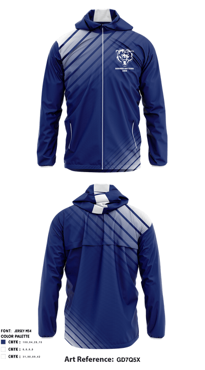 Barringer High School Cheer 59668460 Windbreaker - 1