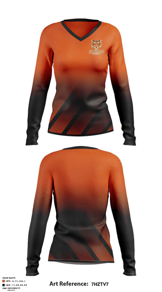Women's Long Sleeve Vneck Shirt, Gallup High School Soccer, Men's Soccer, Teamtime, Team time, sublimation, custom sports apparel, team uniforms, spirit wear, spiritwear, sports uniforms, custom shirts, team store, custom team store, fundraiser sports, apparel fundraiser