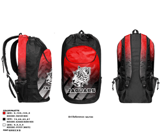 Gear Bag, Jaguars, Women's Soccer, Teamtime, Team time, sublimation, custom sports apparel, team uniforms, spirit wear, spiritwear, sports uniforms, custom shirts, team store, custom team store, fundraiser sports, apparel fundraiser