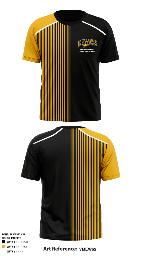 Short Sleeve Performance Shirt, Hazelwood Central High School Swimming, School Spirit Store, Teamtime, Team time, sublimation, custom sports apparel, team uniforms, spirit wear, spiritwear, sports uniforms, custom shirts, team store, custom team store, fundraiser sports, apparel fundraiser