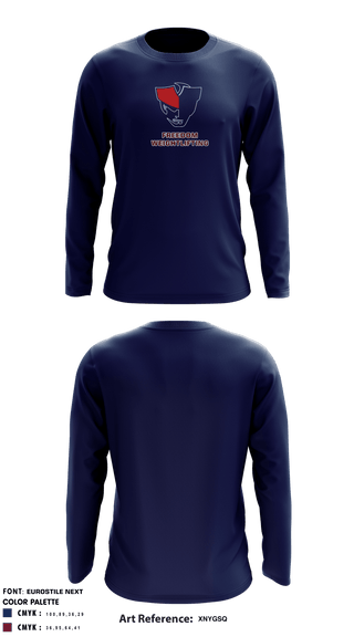 Long Sleeve Performance Shirt, Freedom Girls Weightlifting, Spirit Store, Teamtime, Team time, sublimation, custom sports apparel, team uniforms, spirit wear, spiritwear, sports uniforms, custom shirts, team store, custom team store, fundraiser sports, apparel fundraiser