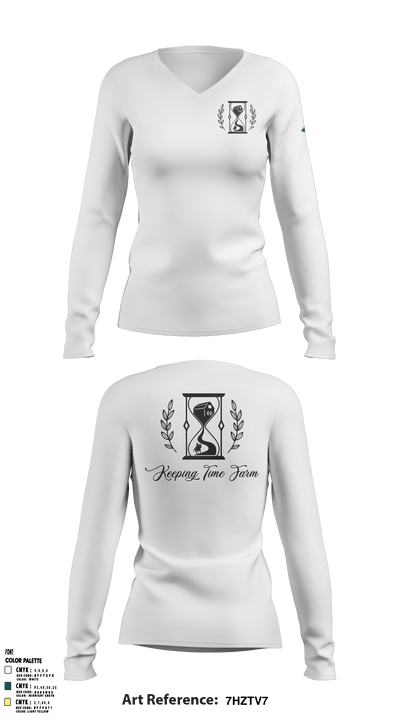 Keeping Time Farm 90678690 Women's Long Sleeve V-neck Shirt - 3