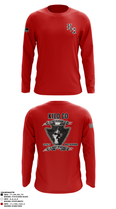 Kilo 3/7 4958967 Long Sleeve Performance Shirt - 3