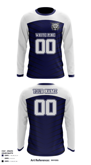 Long Sleeve Performance Shirt, White Pine High School Football, Football, Teamtime, Team time, sublimation, custom sports apparel, team uniforms, spirit wear, spiritwear, sports uniforms, custom shirts, team store, custom team store, fundraiser sports, apparel fundraiser