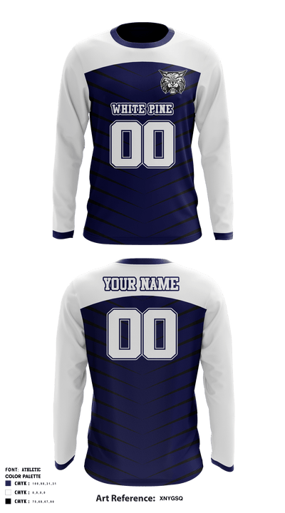 White Pine High School Football 16533066 Long Sleeve Performance Shirt - 2