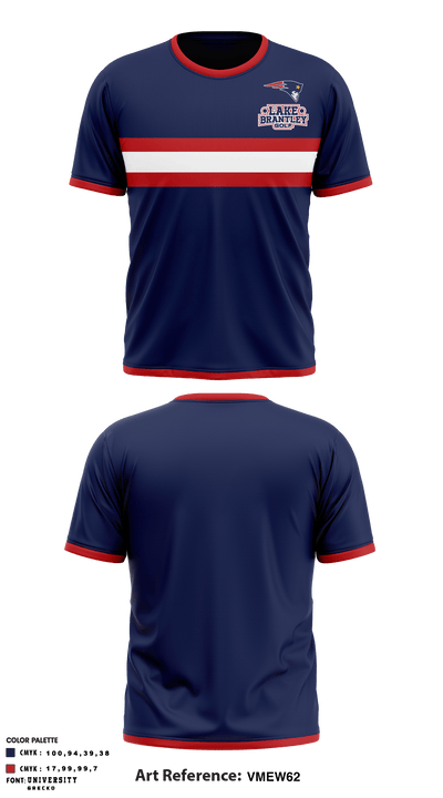 Lake Brantley High School Golf 83071924 Short Sleeve Performance Shirt - 2