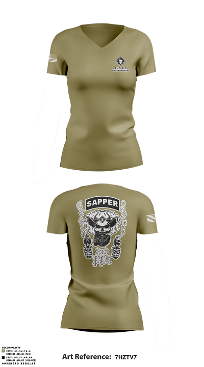 2nd PLT Chainsmokers 3207502 Women's Short Sleeve V-neck Shirt - 4