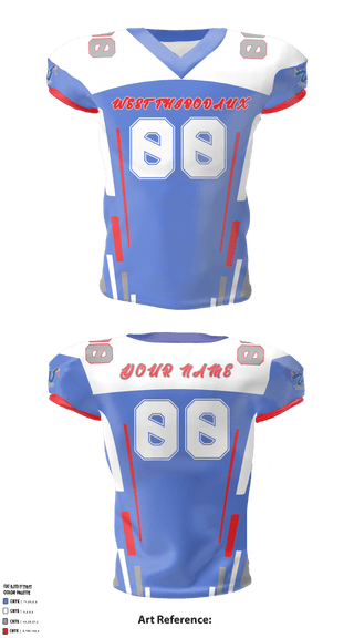 Football Jersey, West Thibodaux Middle School football, Football, Teamtime, Team time, sublimation, custom sports apparel, team uniforms, spirit wear, spiritwear, sports uniforms, custom shirts, team store, custom team store, fundraiser sports, apparel fundraiser