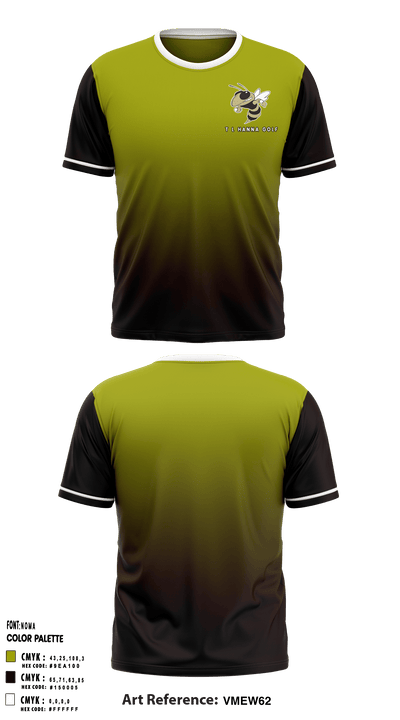 T L Hanna High School Golf 48207993 Short Sleeve Performance Shirt - 1