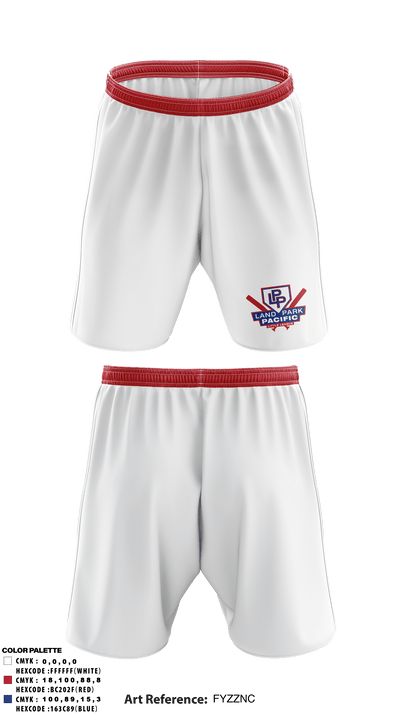 Land Park Pacific Little League 64936932 Athletic Shorts With Pockets - 1