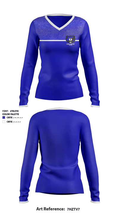 Ki-Be Soccer 19862558 Women's Long Sleeve V-neck Shirt - 1