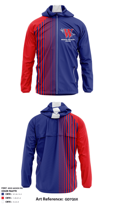 Waterford High School Swimming 65762918 Windbreaker - 1