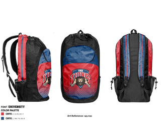 Gear Bag, The King's Academy Swimming, School Spirit Store, Teamtime, Team time, sublimation, custom sports apparel, team uniforms, spirit wear, spiritwear, sports uniforms, custom shirts, team store, custom team store, fundraiser sports, apparel fundraiser