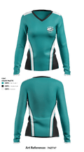 Olympian 4816595 Women's Long Sleeve V-neck Shirt - 1