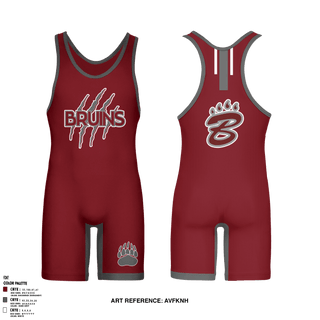 Wrestling Singlet, BRUINS, Wrestling, Teamtime, Team time, sublimation, custom sports apparel, team uniforms, spirit wear, spiritwear, sports uniforms, custom shirts, team store, custom team store, fundraiser sports, apparel fundraiser