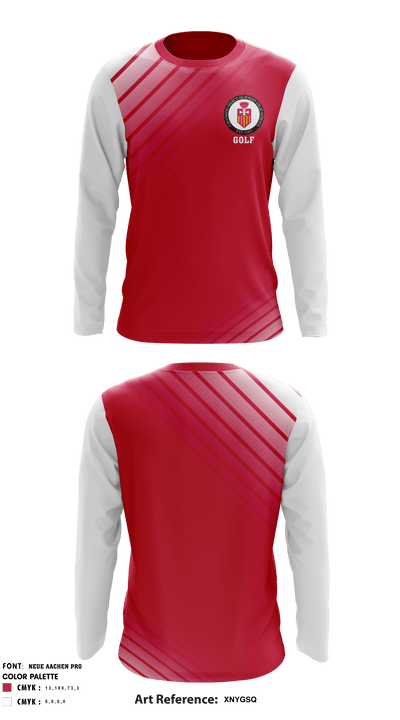 Gwynedd Mercy Academy High School Golf 68672760 Long Sleeve Performance Shirt - 1