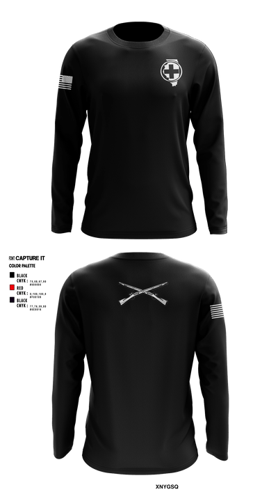 HHC 634th BSB 93326956 Long Sleeve Performance Shirt - 1