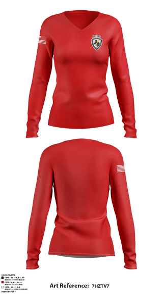 Women's Long Sleeve Vneck Shirt, , Army, Teamtime, Team time, sublimation, custom sports apparel, team uniforms, spirit wear, spiritwear, sports uniforms, custom shirts, team store, custom team store, fundraiser sports, apparel fundraiser