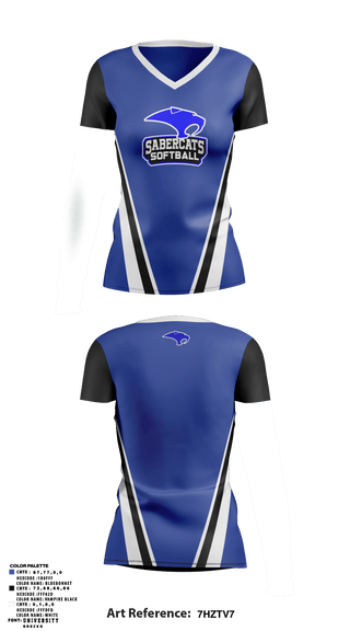 Women's Short Sleeve Vneck Shirt, Sabercats, Softball, Teamtime, Team time, sublimation, custom sports apparel, team uniforms, spirit wear, spiritwear, sports uniforms, custom shirts, team store, custom team store, fundraiser sports, apparel fundraiser