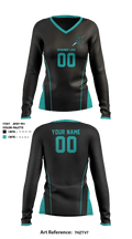 Spanaway Lake High School Volleyball 80362317 Women's Long Sleeve V-neck Shirt - 1