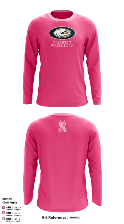 Olympian High School Water Polo 12551921 Long Sleeve Performance Shirt - 3