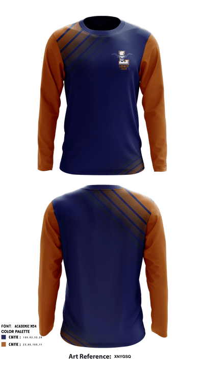 Legacy High School Cheer 64014686 Long Sleeve Performance Shirt - 1