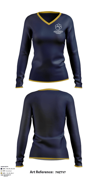 Women's Long Sleeve Vneck Shirt, Standish-Sterling Central High School Soccer, Men's Soccer, Teamtime, Team time, sublimation, custom sports apparel, team uniforms, spirit wear, spiritwear, sports uniforms, custom shirts, team store, custom team store, fundraiser sports, apparel fundraiser