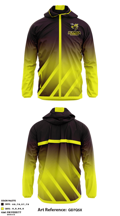 Alameda High School Soccer 52752850 Windbreaker - 1