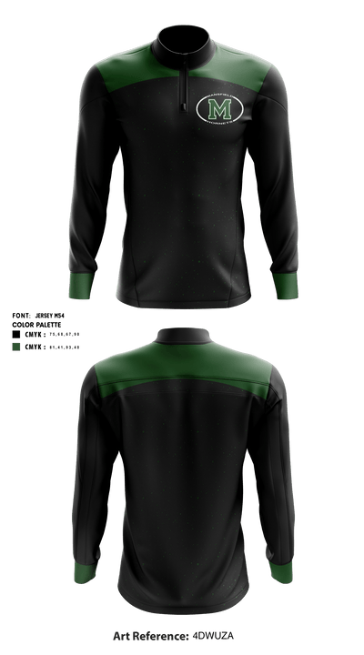 Mansfield High School Basketball 70354284 Quarter Zip Jacket - 1