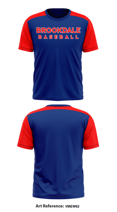 Brookdale Baseball 77652604 Short Sleeve Performance Shirt - 1