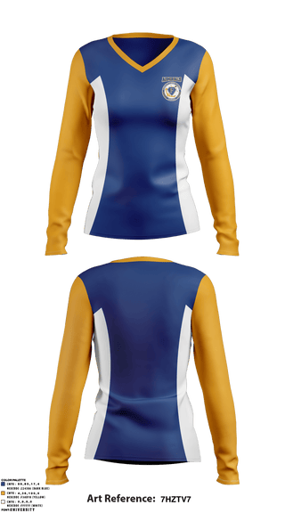 Women's Long Sleeve Vneck Shirt, Farragut Admiral Cheerleading Team, Cheer, Teamtime, Team time, sublimation, custom sports apparel, team uniforms, spirit wear, spiritwear, sports uniforms, custom shirts, team store, custom team store, fundraiser sports, apparel fundraiser