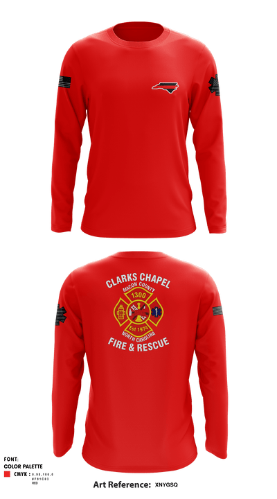 Clarks Chapel Fire & Rescue 66405091 Long Sleeve Performance Shirt - 3