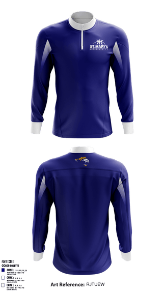 Quarter Zip Jacket, St. Mary’s Jaguars, Women's Basketball, Teamtime, Team time, sublimation, custom sports apparel, team uniforms, spirit wear, spiritwear, sports uniforms, custom shirts, team store, custom team store, fundraiser sports, apparel fundraiser