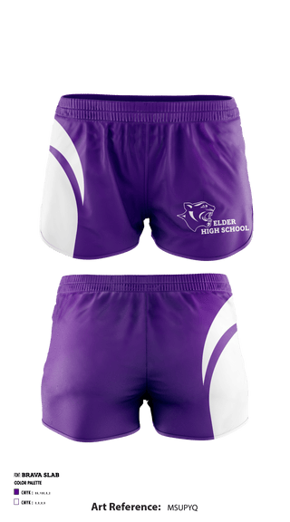 Women's Shorts, Elder High School Swimming, School Spirit Store, Teamtime, Team time, sublimation, custom sports apparel, team uniforms, spirit wear, spiritwear, sports uniforms, custom shirts, team store, custom team store, fundraiser sports, apparel fundraiser