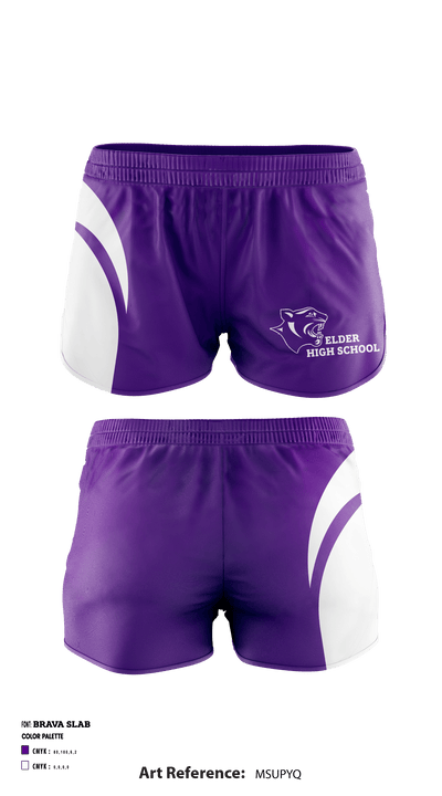 Elder High School Swimming 75607242 Women's Shorts - 1