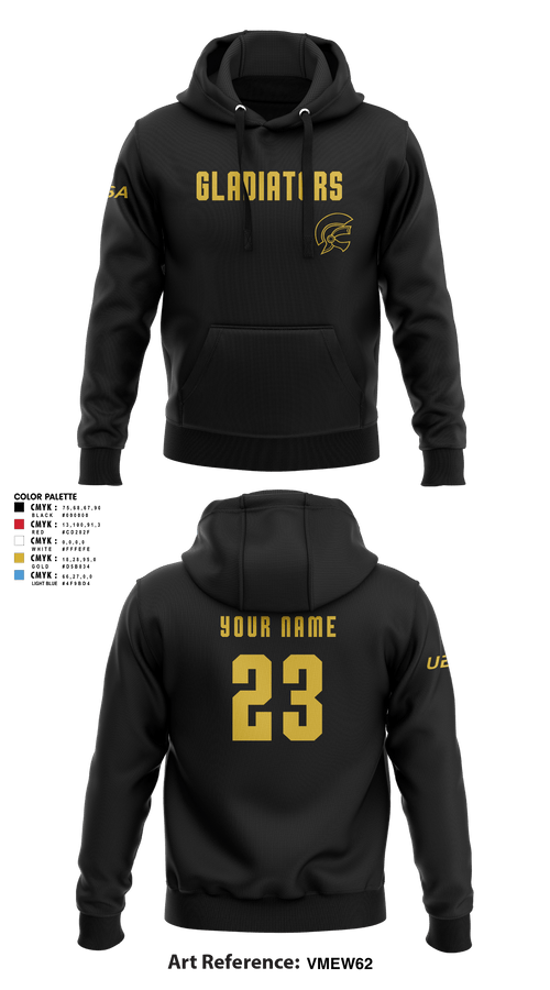 Hoodie, Gladiator Gold, Baseball, Teamtime, Team time, sublimation, custom sports apparel, team uniforms, spirit wear, spiritwear, sports uniforms, custom shirts, team store, custom team store, fundraiser sports, apparel fundraiser