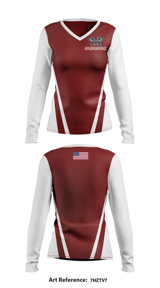 Highlands softball 75063059 Women's Long Sleeve V-neck Shirt - 1