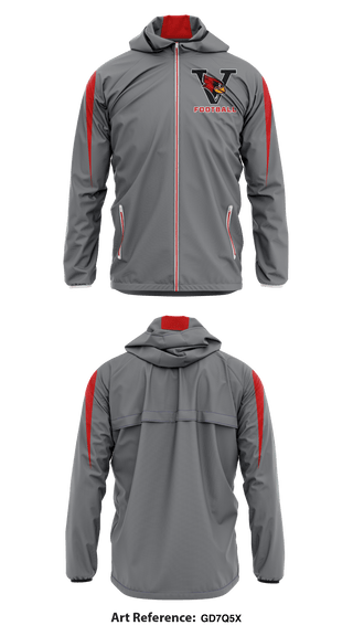 Windbreaker, Verdigris Youth Football and Cheer, Football, Teamtime, Team time, sublimation, custom sports apparel, team uniforms, spirit wear, spiritwear, sports uniforms, custom shirts, team store, custom team store, fundraiser sports, apparel fundraiser