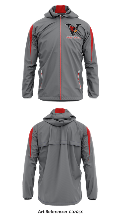 Verdigris Youth Football and Cheer 25693594 Windbreaker - 2