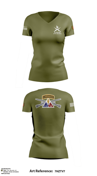 Women's Short Sleeve Vneck Shirt, , Army, Teamtime, Team time, sublimation, custom sports apparel, team uniforms, spirit wear, spiritwear, sports uniforms, custom shirts, team store, custom team store, fundraiser sports, apparel fundraiser