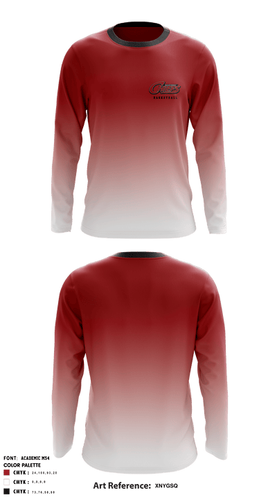 Waubonsee Community College Basketball 5790164 Long Sleeve Performance Shirt - 1