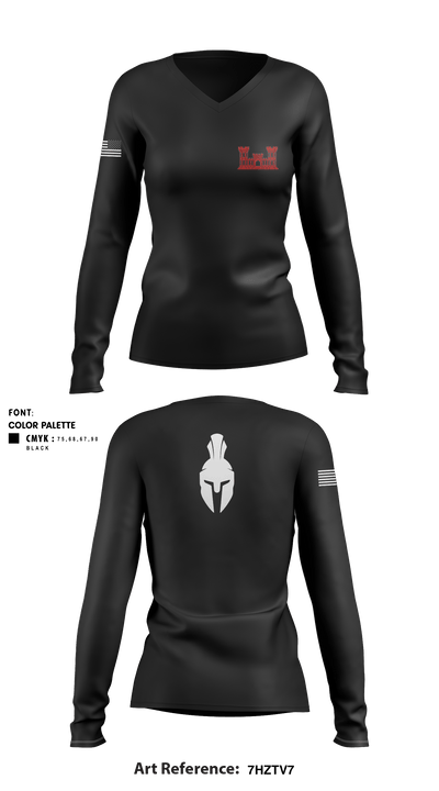 1st Platoon, 441st EN 8690217 Women's Long Sleeve V-neck Shirt - 1