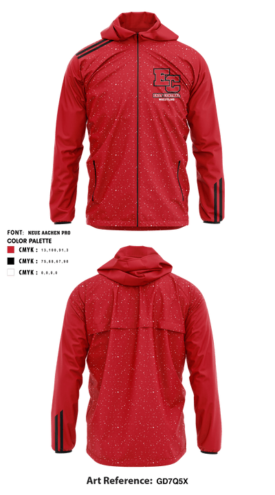 East Central High School Wrestling 77302407 Windbreaker - 1