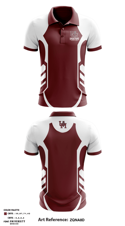 Short Sleeve Performance Polo, Union Mine High School Wrestling, Wrestling, Teamtime, Team time, sublimation, custom sports apparel, team uniforms, spirit wear, spiritwear, sports uniforms, custom shirts, team store, custom team store, fundraiser sports, apparel fundraiser