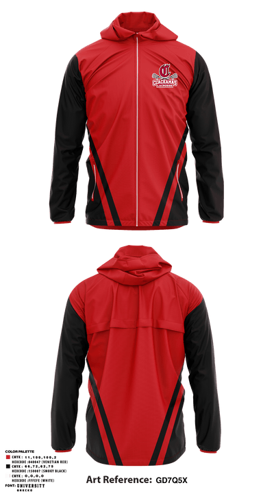 Clackamas High School Lacrosse 62720110 Windbreaker - 1